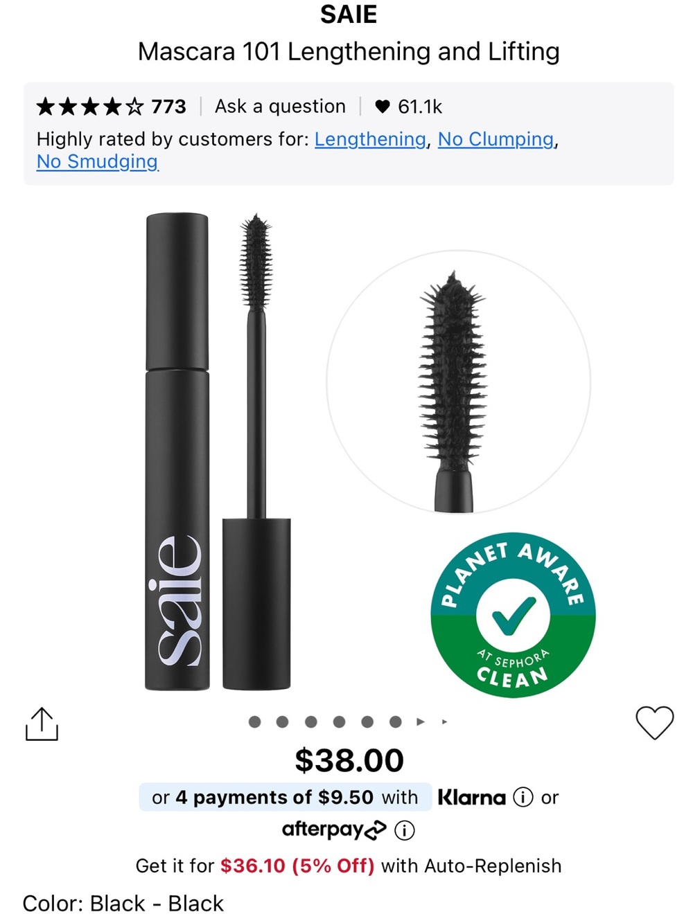 SAIE mascara 101 black